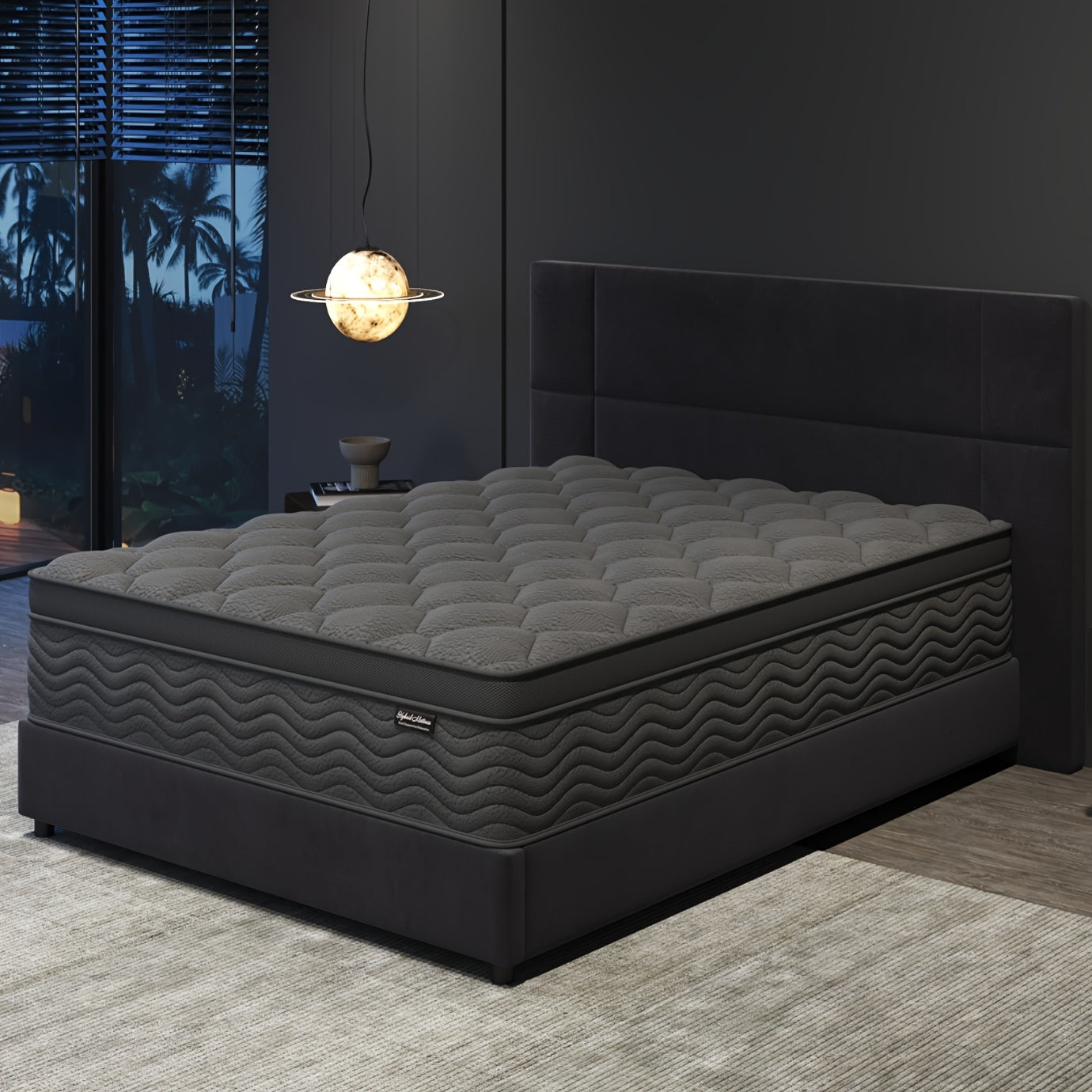 10\u002F12 Inch Mattress Full Queen Size Memory Foam - Ergonomic Design, Medium Firm Hybrid Mattress, Luxurious Comfort With Pocket Springs, Grey Quilted Cover, Colchones Para Cama