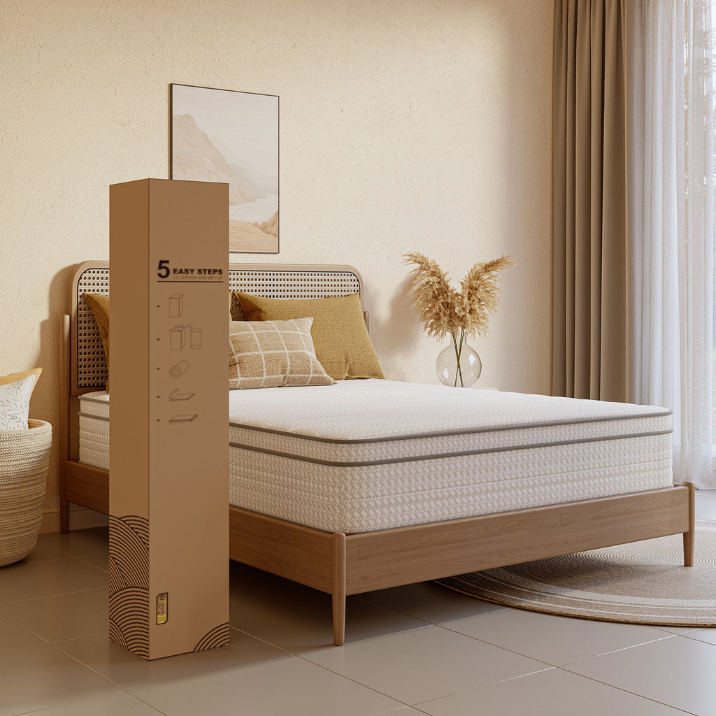 SweetNight 6\u002F8\u002F10\u002F12\u002F14 inch Memory Foam Hybrid Mattress With Pocket Springs, Twin Xl, Full, Queen, King, Sizes In A Box, Medium Firm, Mattresses For Support Comfort, Fiberglass-Free