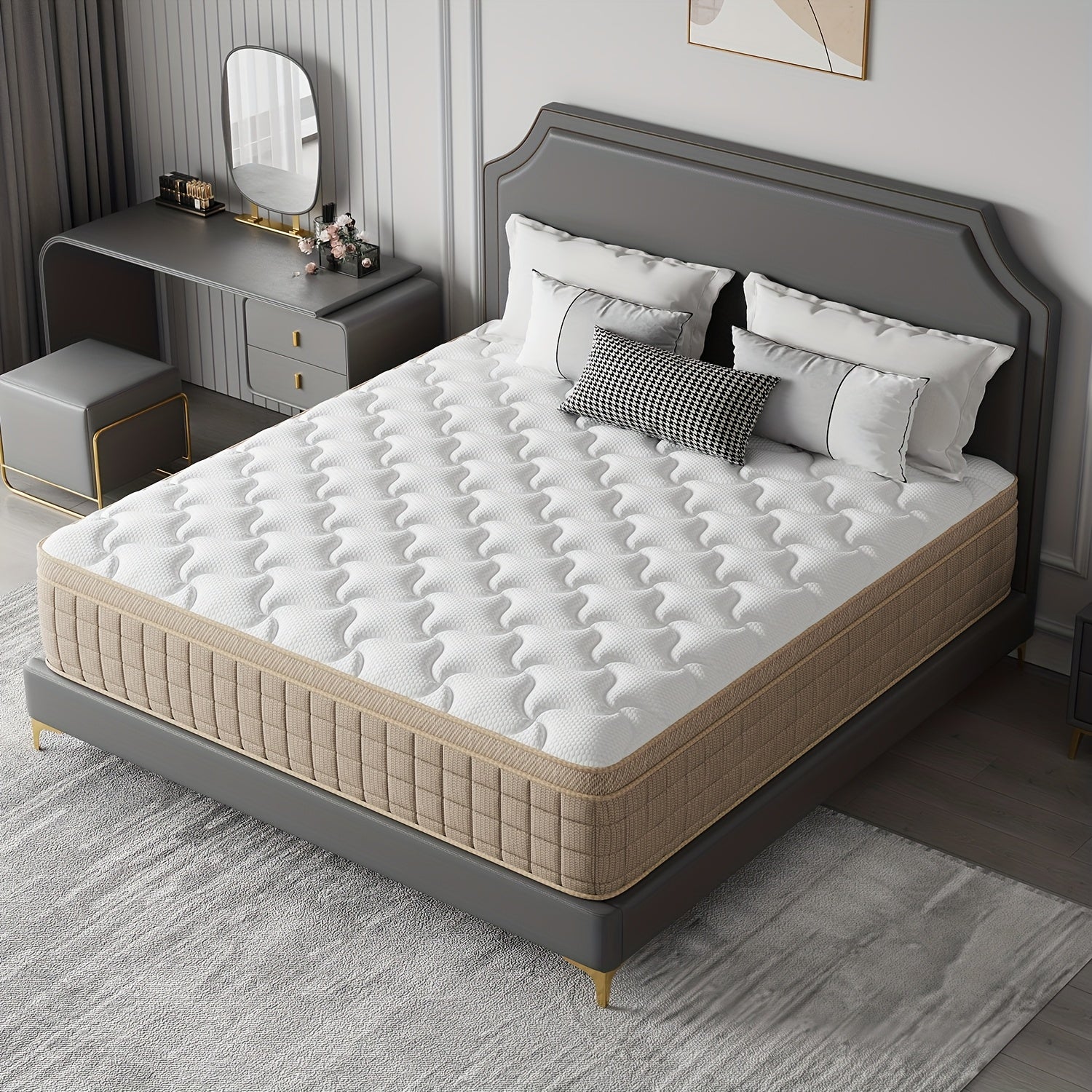 Luxury Gel Memory Foam & Pocket Spring Hybrid Mattress - 10\