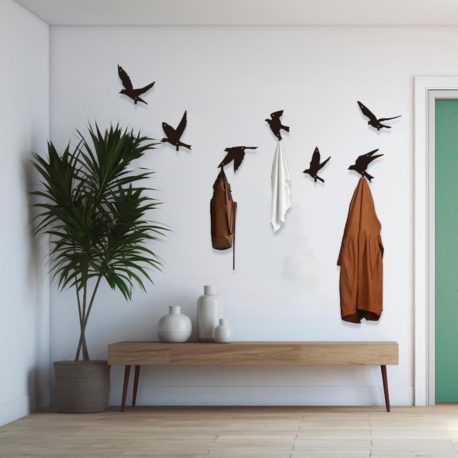 Wall Coat Hooks Birds Set of 3 or 6 Birds Entryway Bird Hook Unique Coat Hanger Metal Wall Art Birds Lover Animal Hooks Cute Hook Gifts