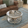 Modern Coffee Table With Tempered Glass Top, 32\