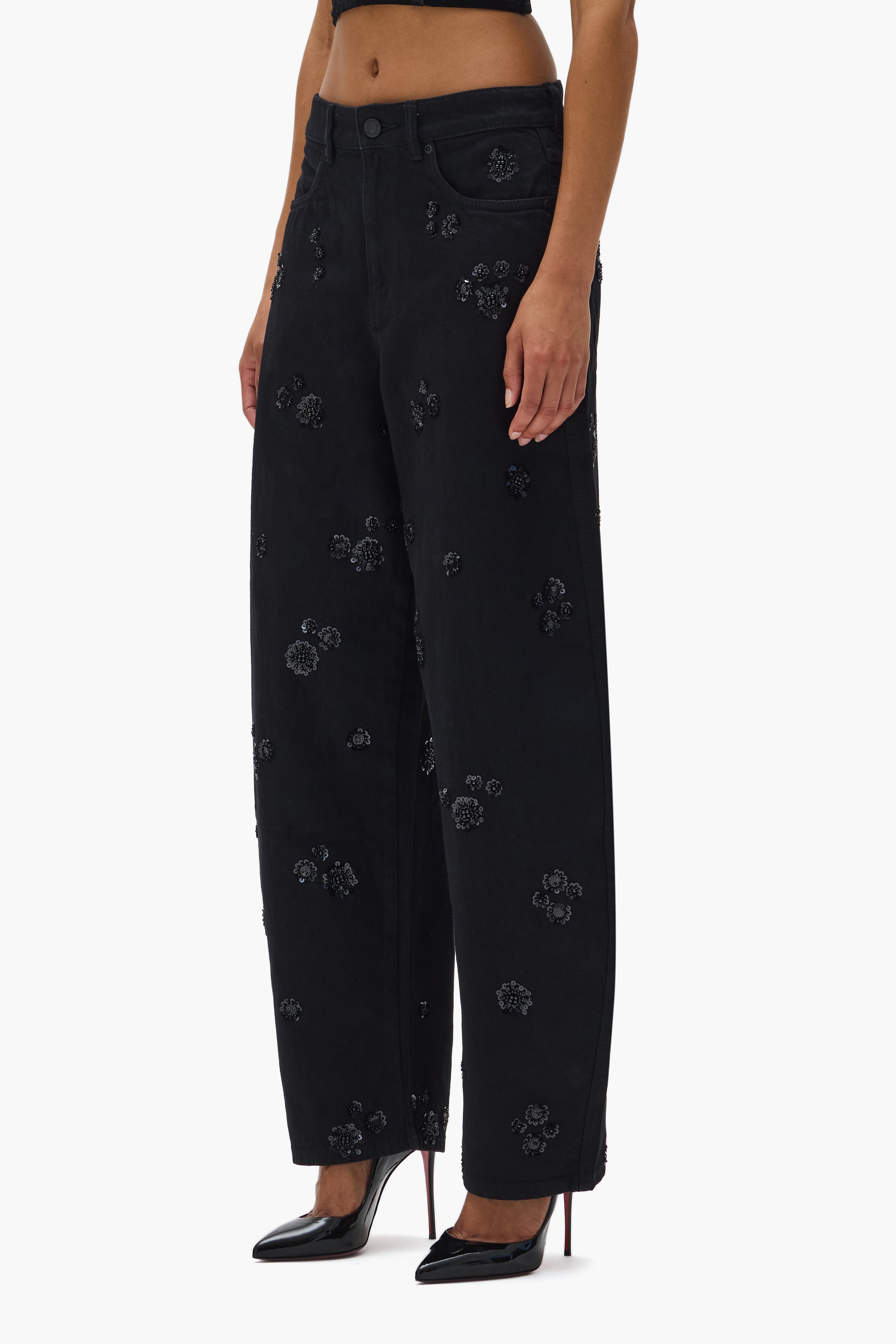 Embellished Barrel Leg