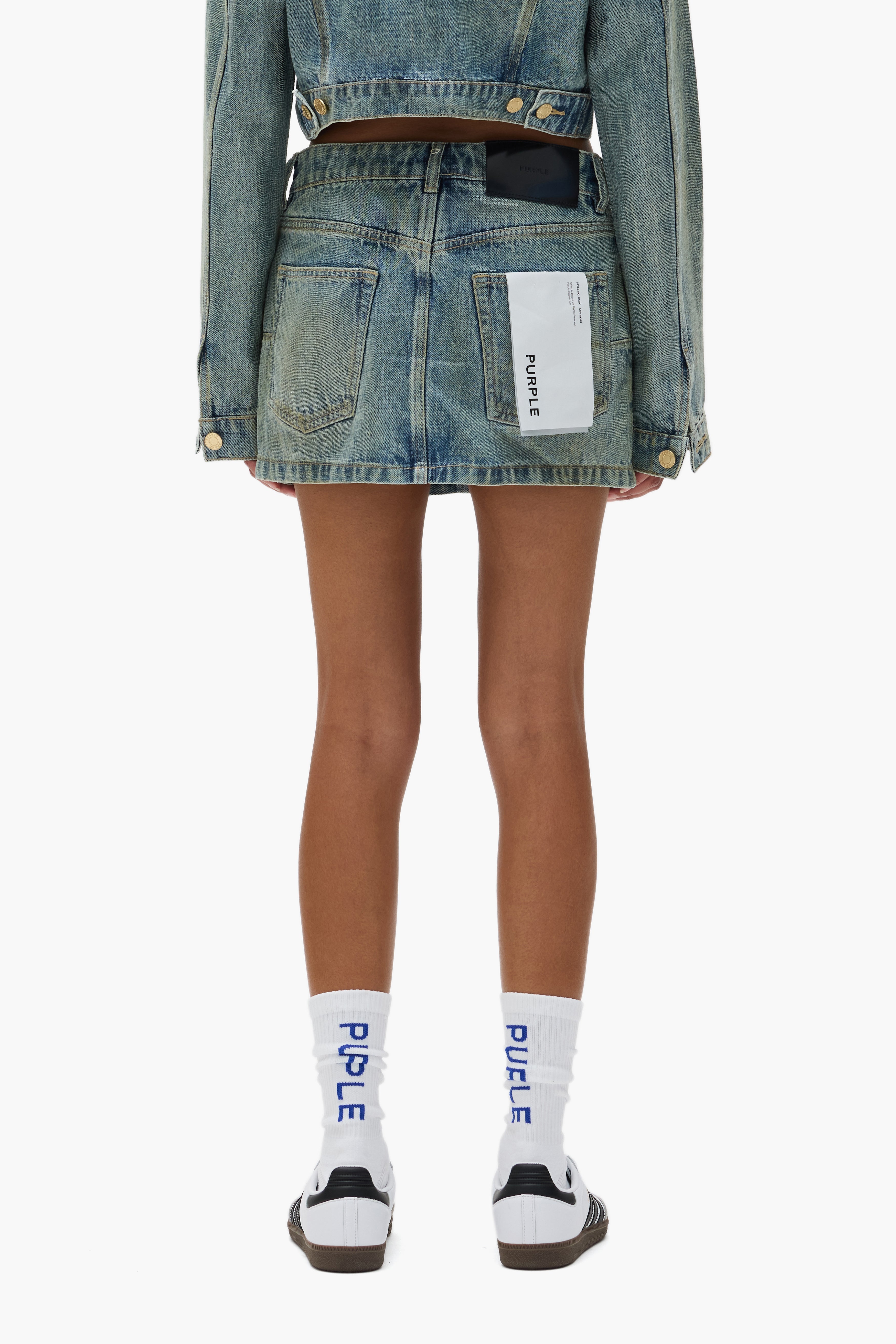 Tiled Overlay Mini Skirt