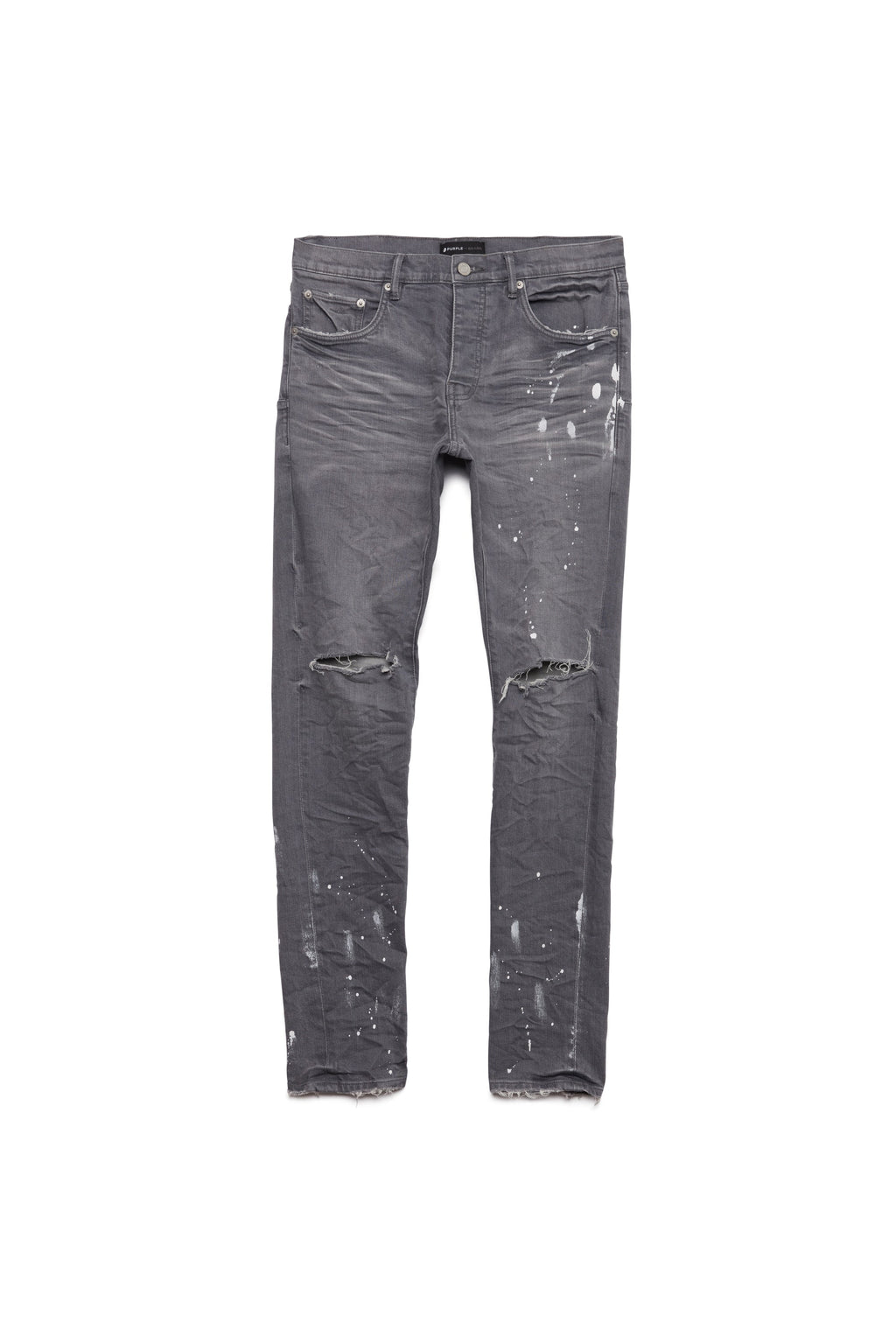 P001 Worn Grey Knee Slit