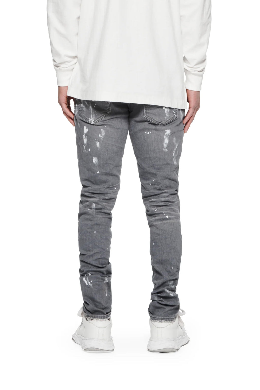 P001 Worn Grey Knee Slit