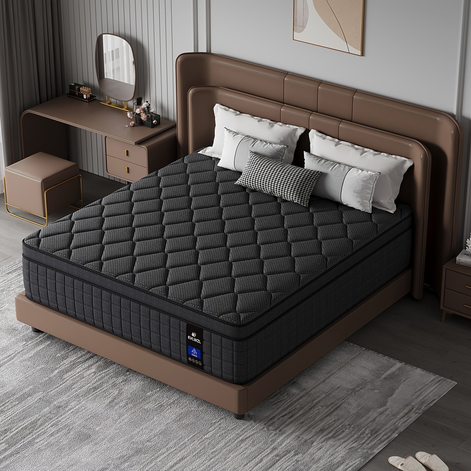 8in\u002F10in\u002F12in\u002F14in Twin, Full, Queen, King, Mattress Memony Foam And Spring, Hybrid Mattress, Medium Firmness, Lumbar Support, for Home RoomsHotels, Boxed,
