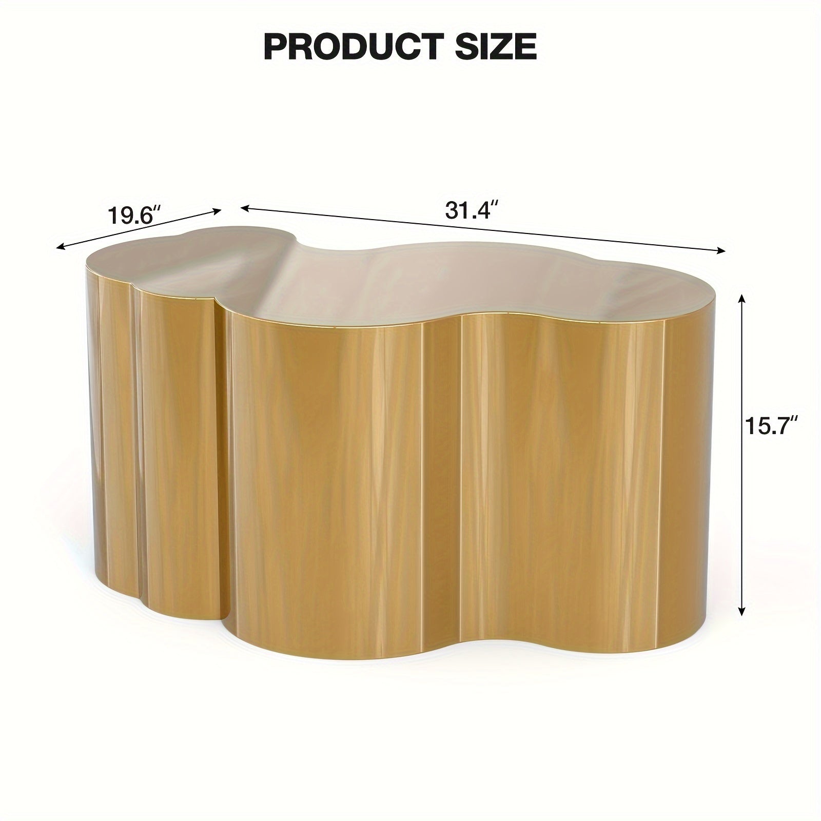 Modern Golden Stainless Coffee Table, Large Cloud Fashion Design Accent Table for Living Room Bedroom - Large\u002FSmall