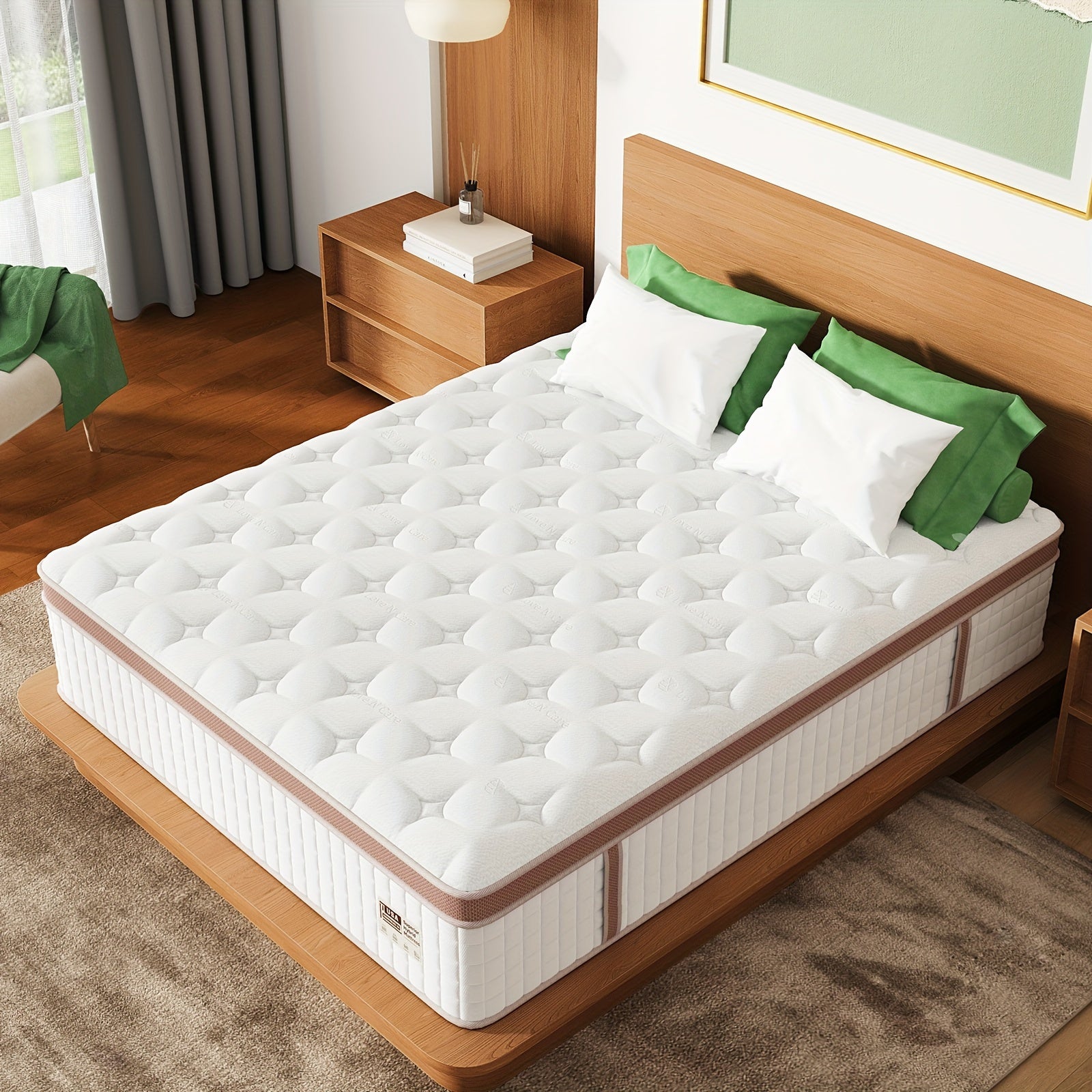 Queen Twin Full King Mattress, 14 Inch And 12 Inch- Hybrid Mattress In A Box, Individual Pocket Spring Bed For Motion Isolation