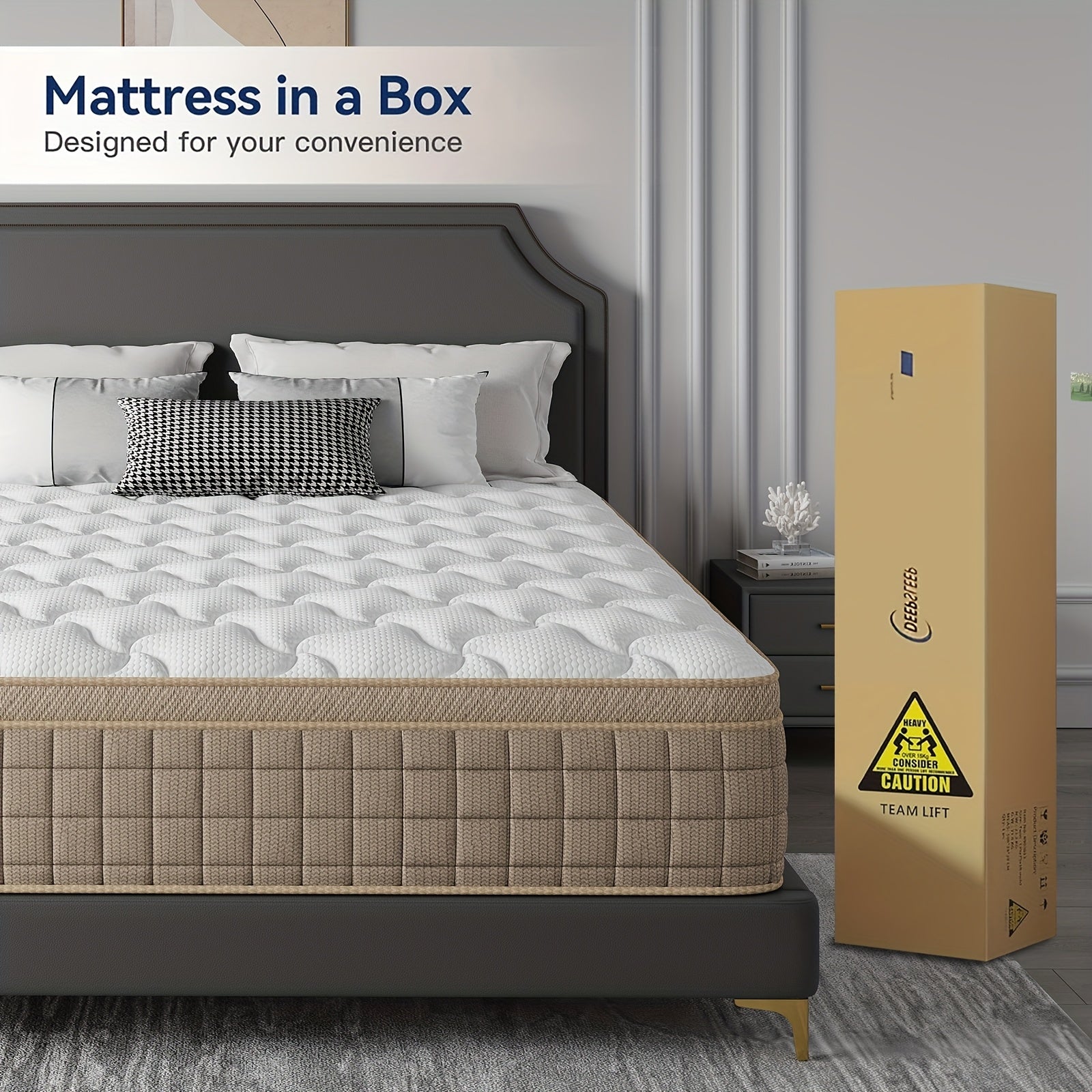 Luxury Gel Memory Foam & Pocket Spring Hybrid Mattress - 10\